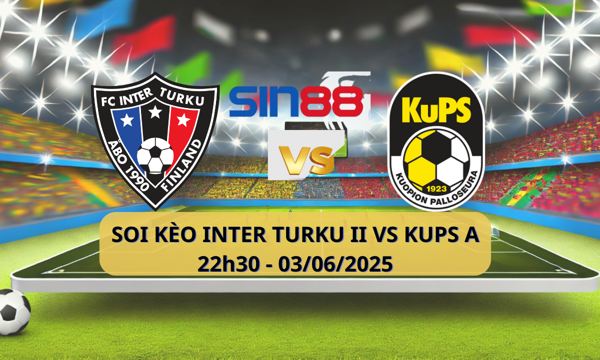 Inter Turku II ve KUPS Akatemia takımları arasındaki maçın afişi