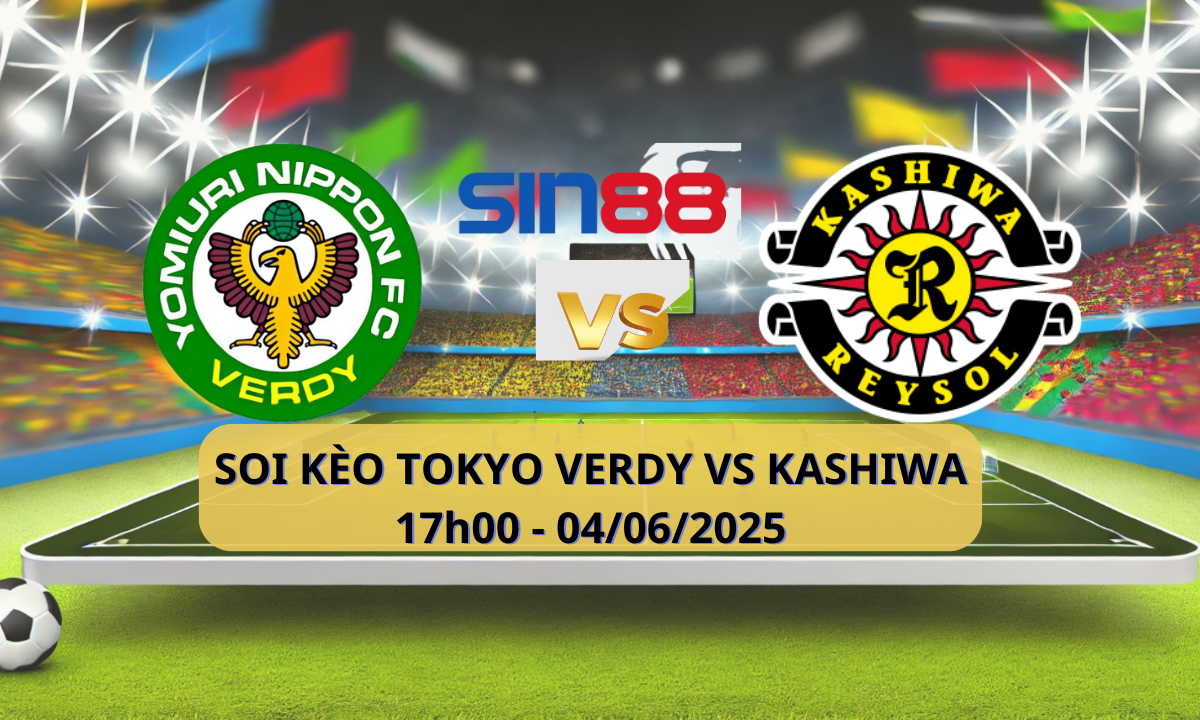 Tokyo Verdy ve Kashiwa Reysol takımları arasındaki maçın afişi